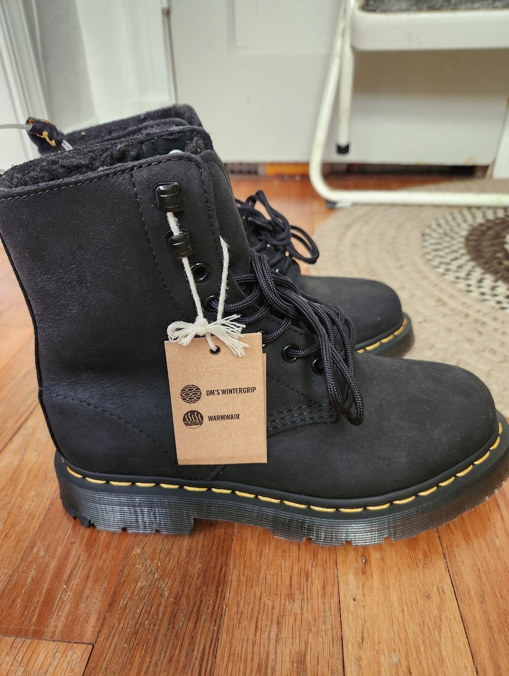 Dr. Martens Black Leather Lined 1460 Pascal  Boots